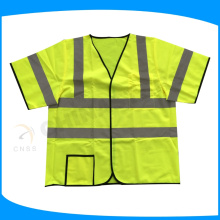 EN certifié Classe 3 gilet de sécurité à manches courtes, vêtements de travail PPE